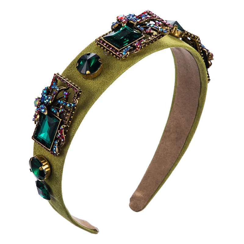 

Shiny Rhinestone Headband Velvet Wide Hairband Hair Accessories For Women Luxury Crystal Head Hoops Hair Bands Headwear