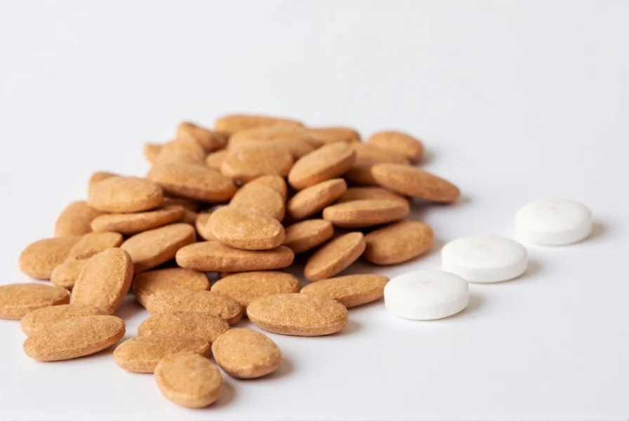 Cinnamon tablets compared to whole cinnamon sticks showing standardized dosing