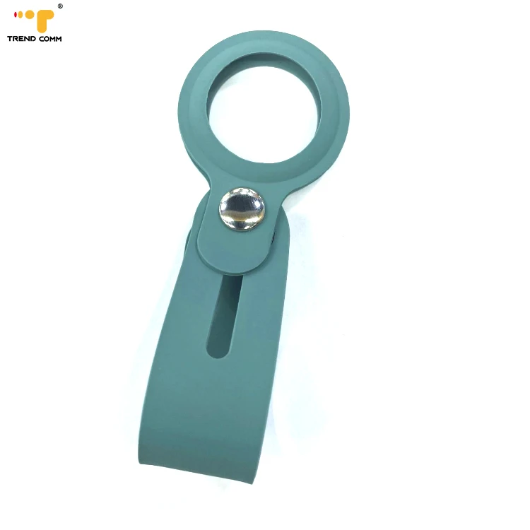

Custom Durable Long Chain Strap Airtag Case Holder Loop Easy Attach Bag Silicone Car Key Covers