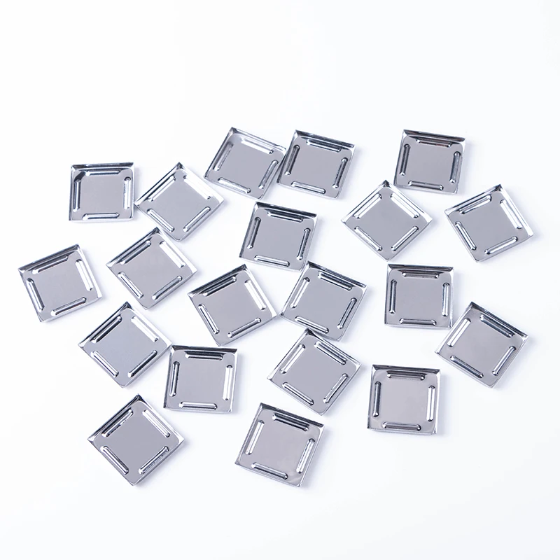 

Accept OEM Empty Magnetic Stainless Iron Tray Aluminum Plate Tray Round Square For DIY Eyeshadow Blush Powder Palette, Silver