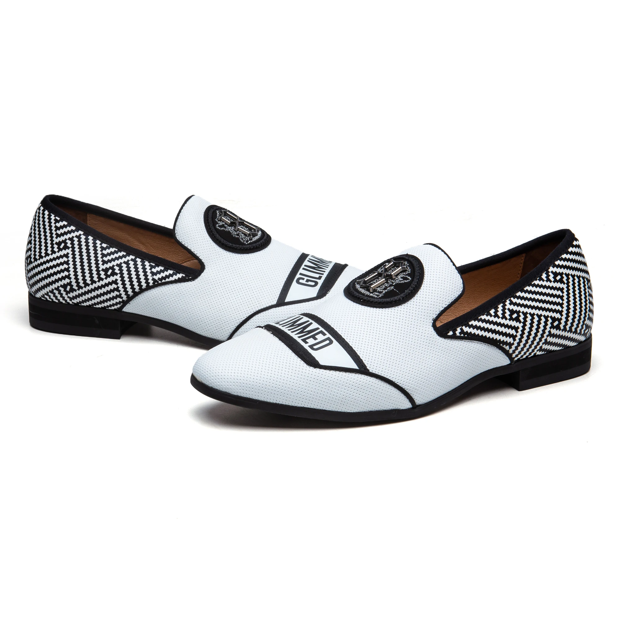 

Men Loafers Handmade Office Formal Wedding Party Shoes Men Casual Shoes, White