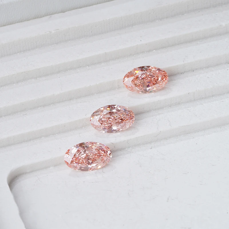 

Starsgem New Arrival 0.3CT 0.5CT 1CT Diamonds Oval Cut Pink Color Loose Gemstone Lab Grown Diamond