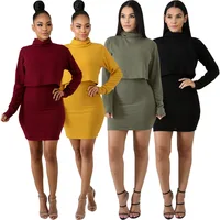 

Ecoparty Female Clothing Long Sleeve Sport Suit Women Tracksuit High-neck Jogging Femme 2019 Summer Two Piece Set Dress Outfits