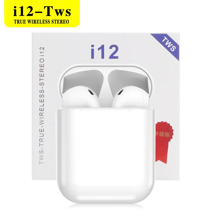 

Factory Wholesale Amazon Hot Sale i12 TWS 5.0 Sports Wireless Blue tooth Headphone earbuds Mini White Double Earphones Earbud