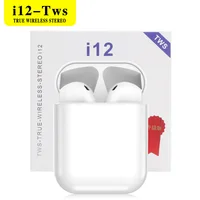 

Factory Wholesale Amazon Hot Sale i12 TWS 5.0 Sports Wireless Bluetooth Headphone earbuds Mini White Double Earphones Earbud