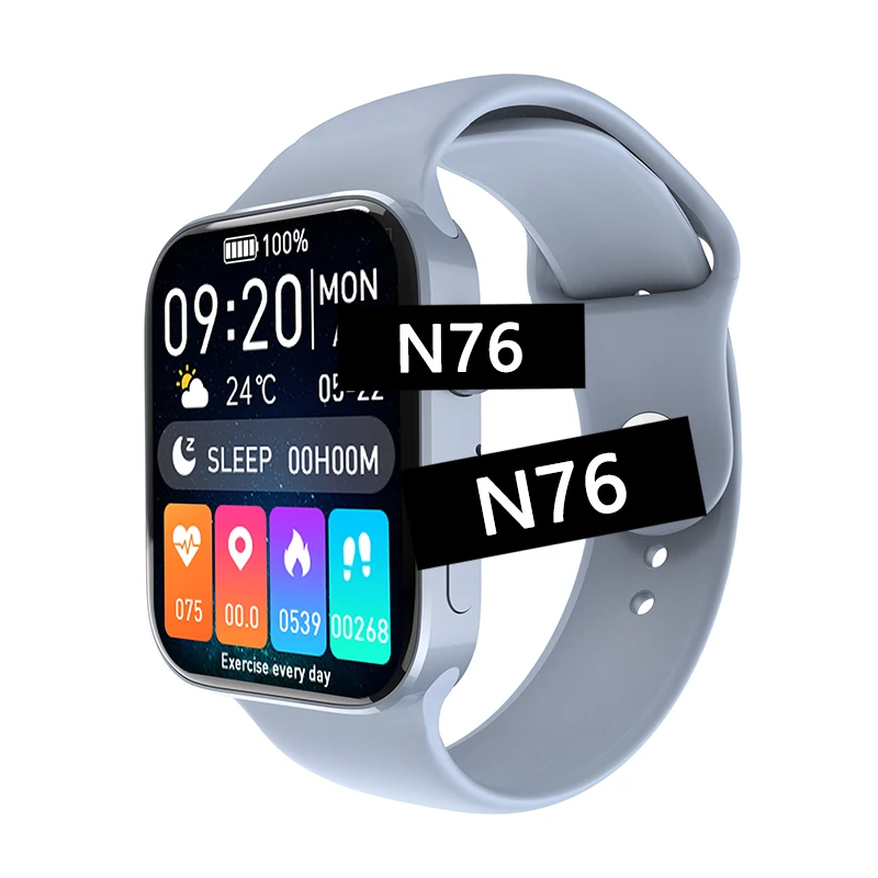 

N76 Smartwatch Iwo Bt Call Waterproof 1.75 Inch Ecg Series 7 Body Temperature Reloj Inteligente Bracelet 44mm N76 Smart Watch