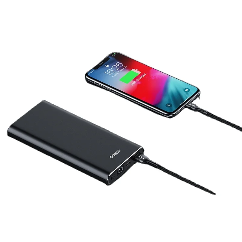 

DOBBO P10 10000 mAh wireless phone charger Powerbank-mobile power charger black disposable powerbank