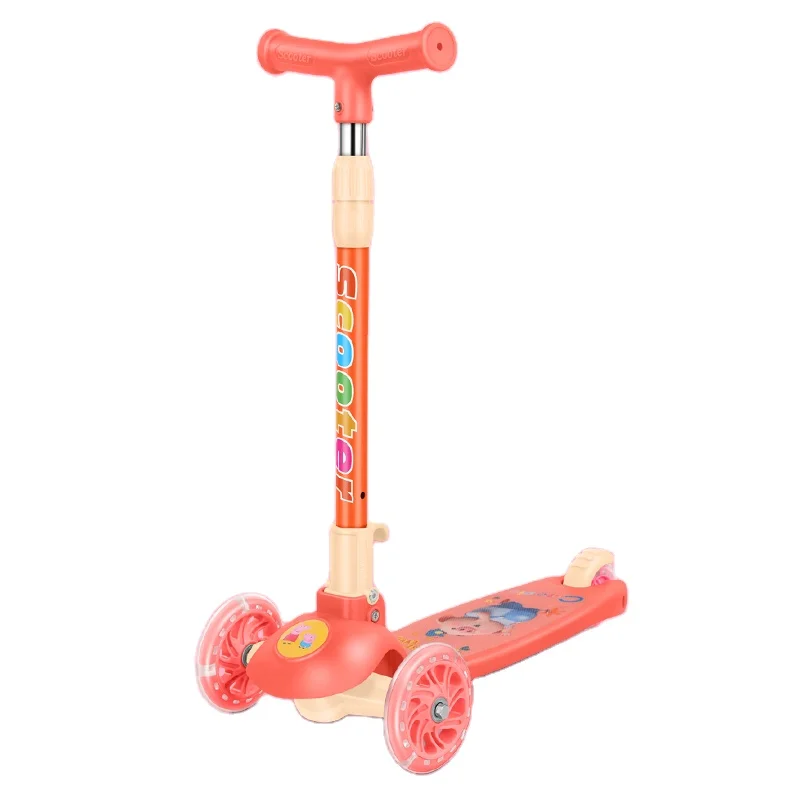

Cheap price Kids Foldable 3 wheel kick scooter for children with music and led lights, Customized color