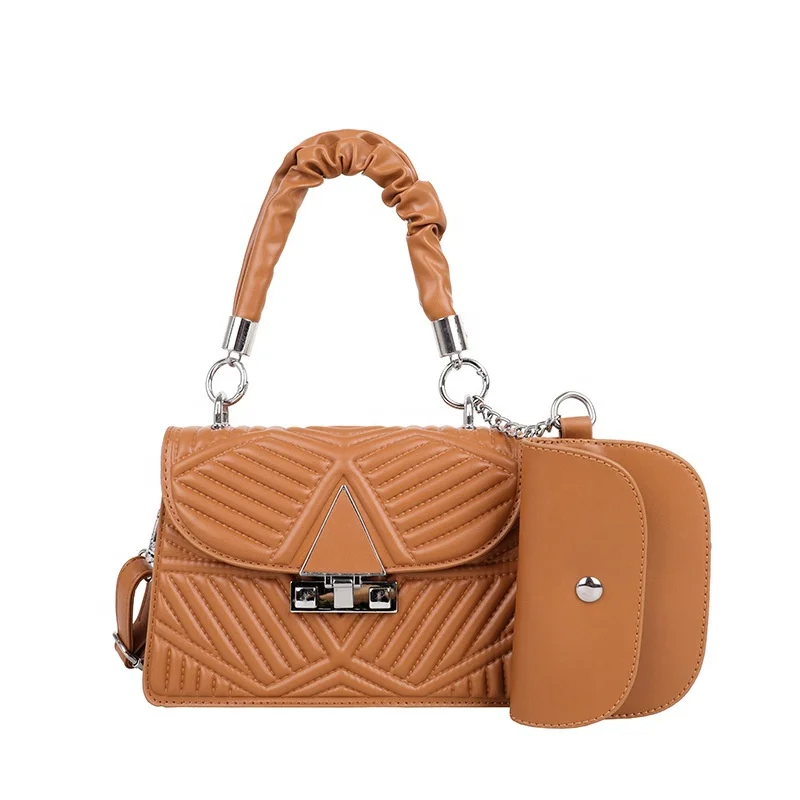 

Fashion PU Leather Organza Bags with Tassel Cross Chain Shoulder Ladies Top Handle Bag Women Small Purse Handbag Sets