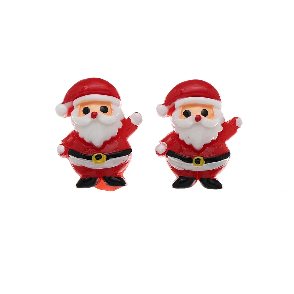 

Holiday Jewelry Lovely Cartoon Resin Santa Claus Elk Christmas Tree Stud Earrings