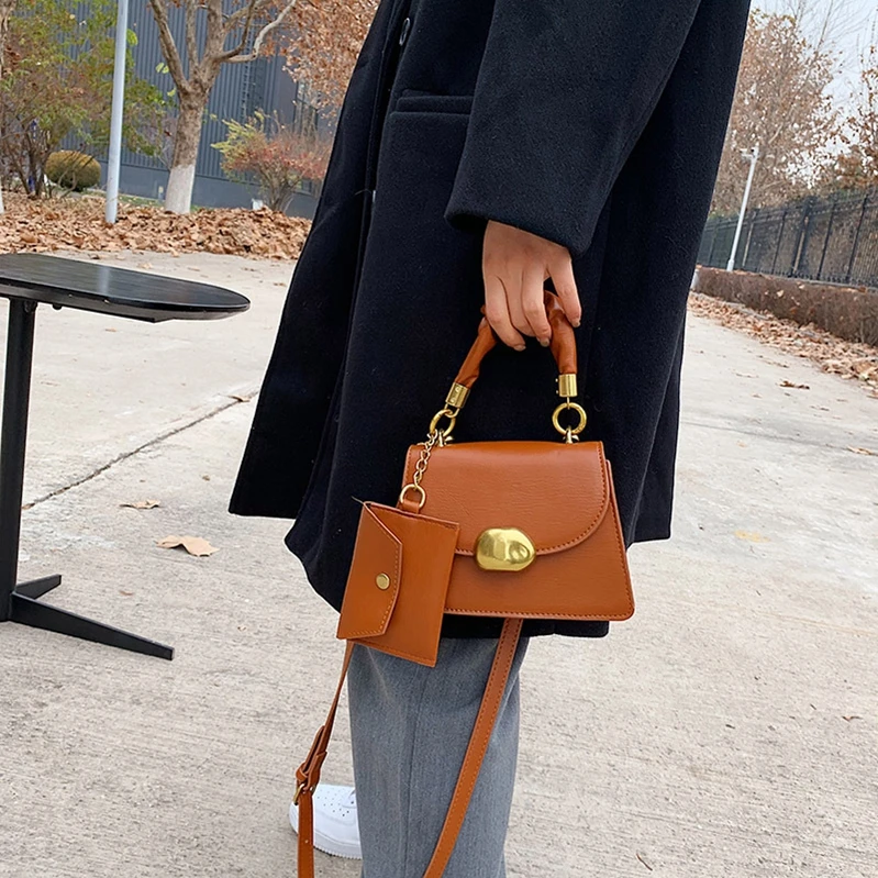 

S1127 women 2020 new trendy fashion net celebrity single shoulder messenger custom solid color small square