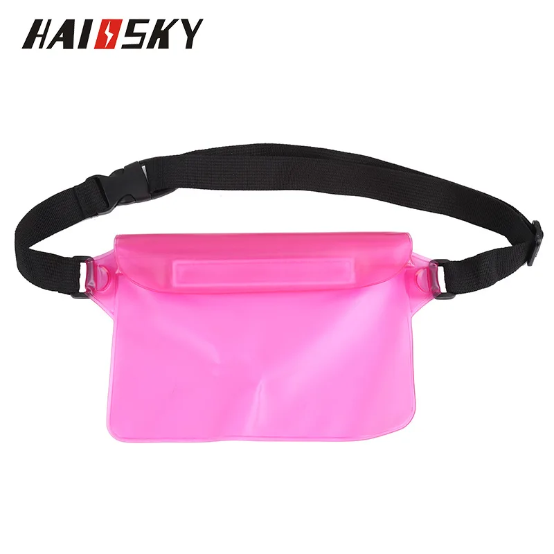 

Drift swimming bag three-layer sealed beach waterproof Fanny pack PVC mobile phone outdoor manufacturer waterproof bag, Blue