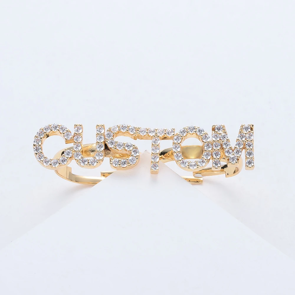 

New Product a-z women letter initial ring with Love Friends Ring, Two tone