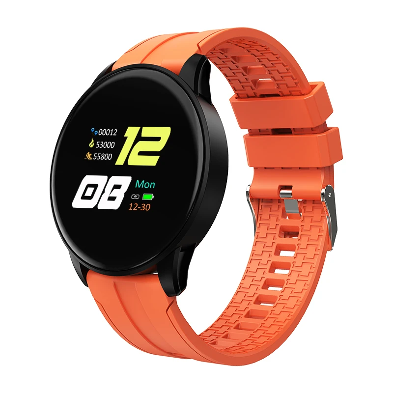 

Music Control 1.3 TFT Glass Screen Smart Watch Heart Rate Blood Pressure Fitness Tracker With Reject Call Sport Fitness Band, Black, orange, green