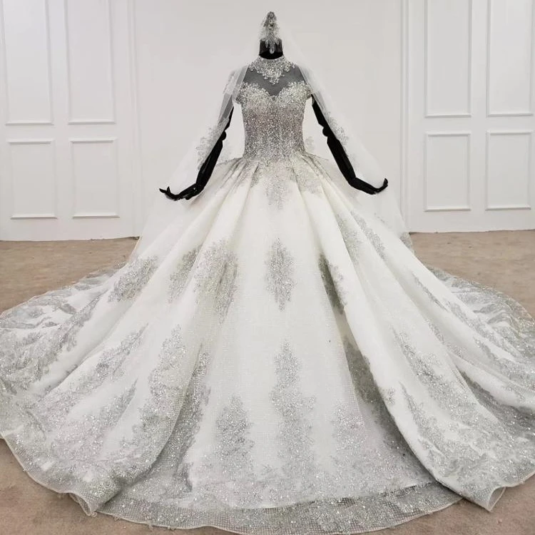 

2020 luxurious design fashion vestidos de novia beaded bridal wedding gown dress, As picture or your request