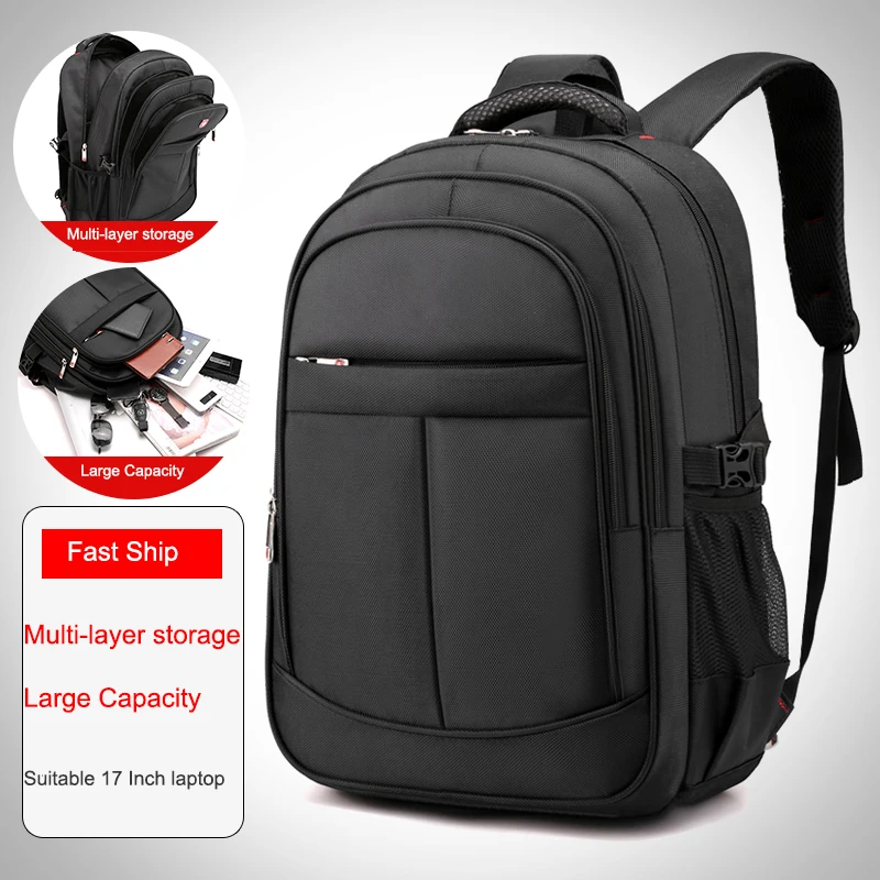 

OMASKA custom hot selling sac au dos backpack 17 inch black school bags mens laotop bags backpack for teenagers