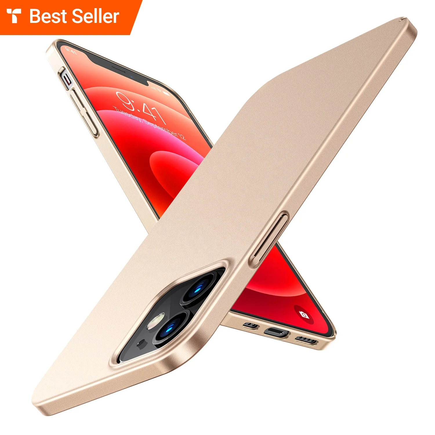 

TORRAS 2020 Brand Hot Decency Series Case Ultra Thin Phone Cases Bulk Mobile Accessories Phone Case For iPhone 12 Pro Max, Golden