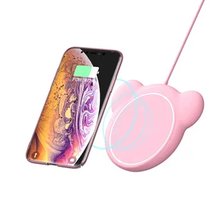 Cute Bear Wireless Charging Pad Samsung iPhone