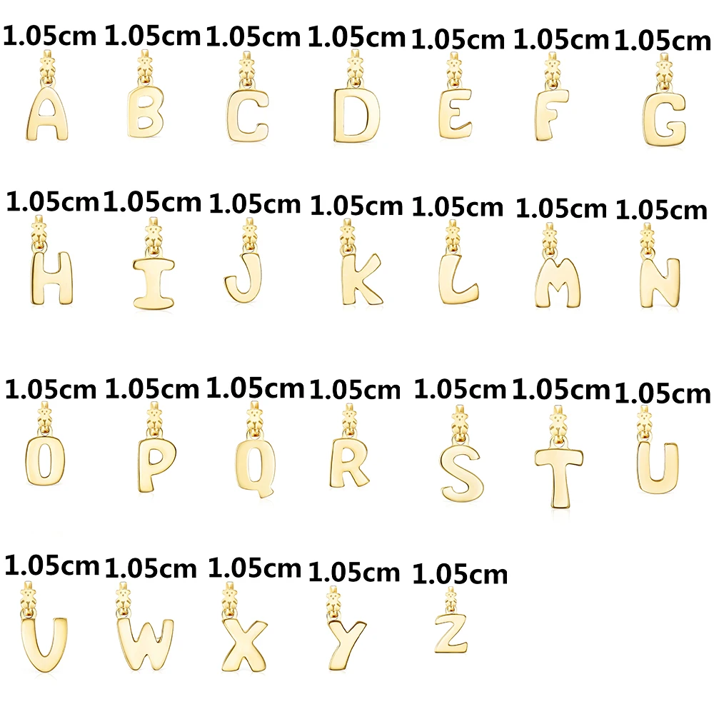 

2020 NEW 100% 925 Sterling Silver Twenty-six letters Gold Bear Pendant Elegant Fashion Women's Jewelry Manufacturer Wholesale