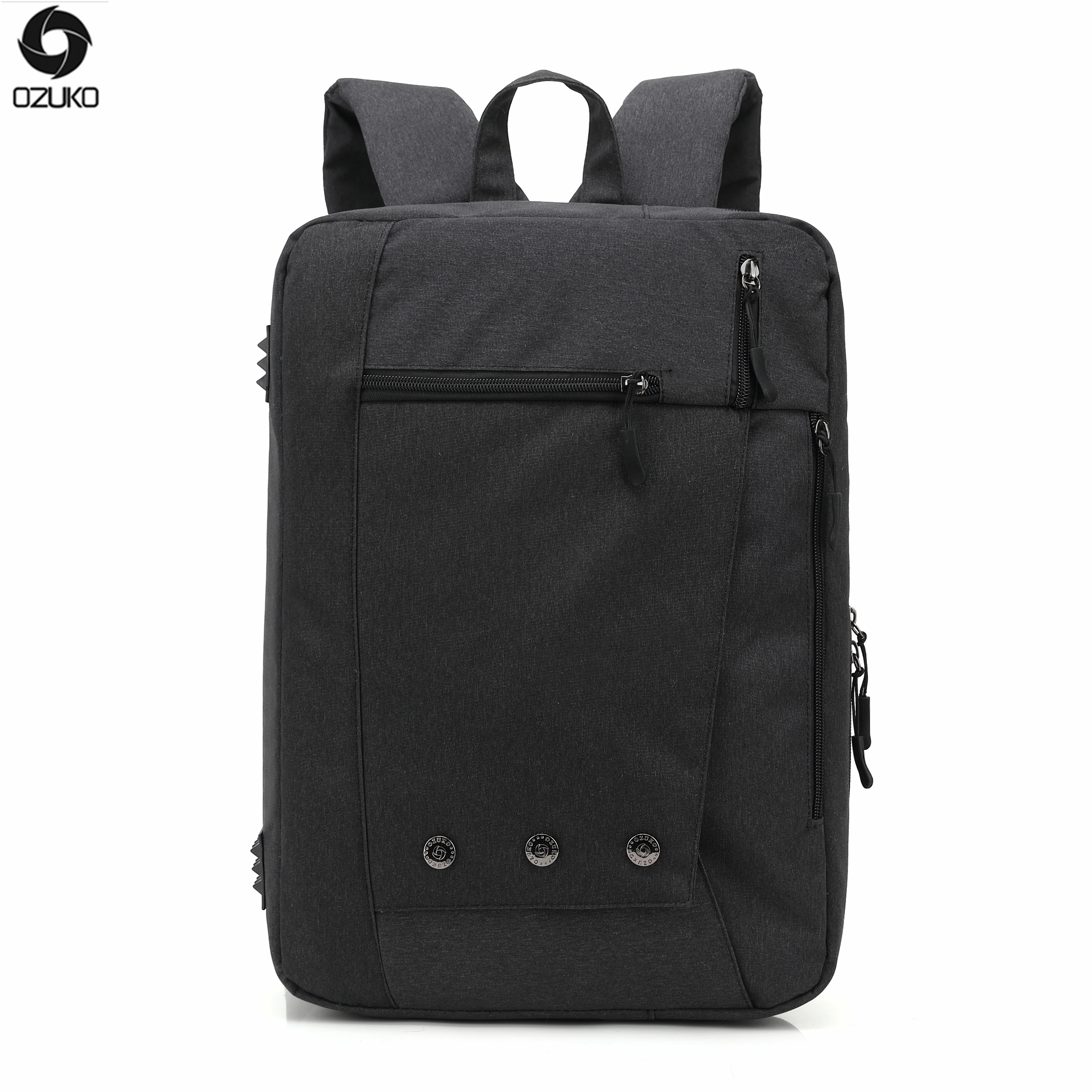 

Ozuko New Tote Laptop Bags Shoulder Messenger Bag Multi Functional Oem Backpack Back Packs For Girls Stylish, Navy blue,creamy-white,black