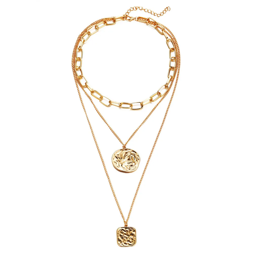 

Chunky Necklaces for women Punk Chain Gold Statement Collar Necklace