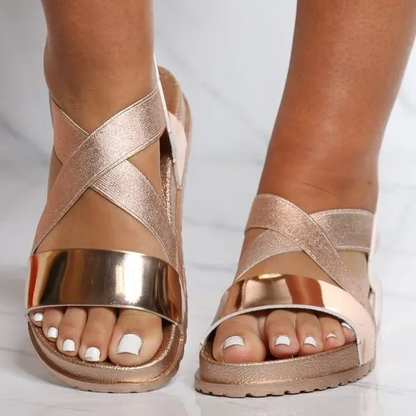 

NEW Women Sandal Cross Straps INS Fashion Ladies Slipper Plus Size Black Summer Flat Slides Slippers for Women Sandal Shoes