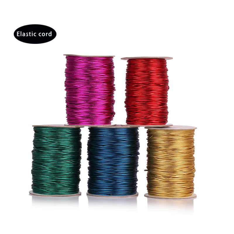 High Quality Elasticity Colored Gold Color Shiny 2mm Elastic Cord - Buy ...