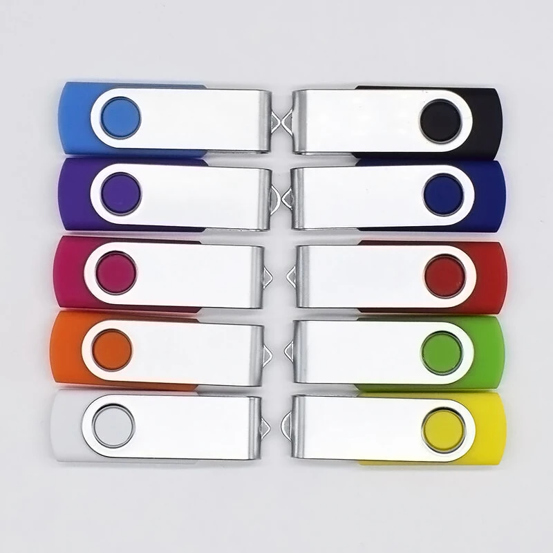 Promotional gifts mini rotating USB flash drive, CUSTOM COMPANY LOGO, 32gb, 64gb metal clip U Disk008 Factory Wholesale
