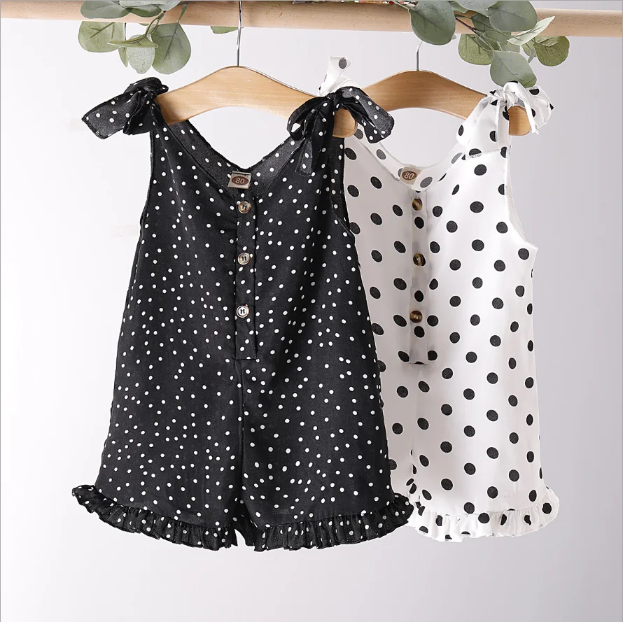 black and white Lace Jumpsuit Private Label Baby Clothing Baby Girl One Piece Romper