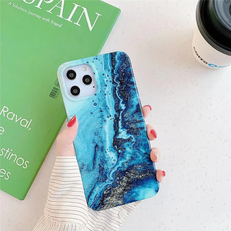 

Classic Blue Marble Phone Case For iPhone 12 Mini 12 11 Pro Max, for iphone 12 case sandy ocean