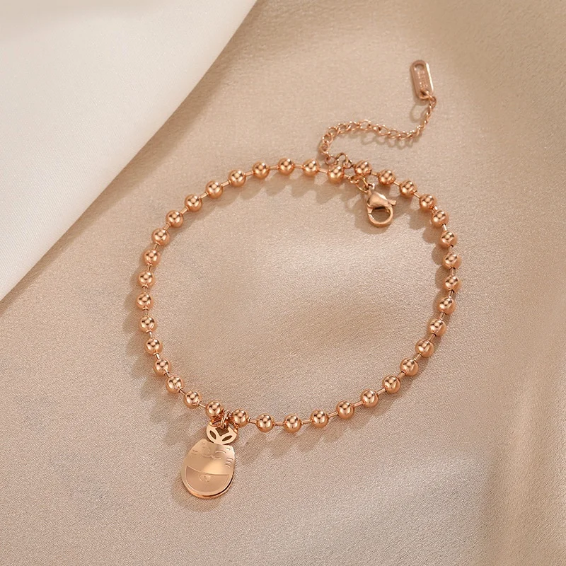 

18k Gold Anklet Jewelry Fashion Jewelry Stone Simple Stainless Steel Body Jewelry Women Anklets Gold Plated Chain Anklet