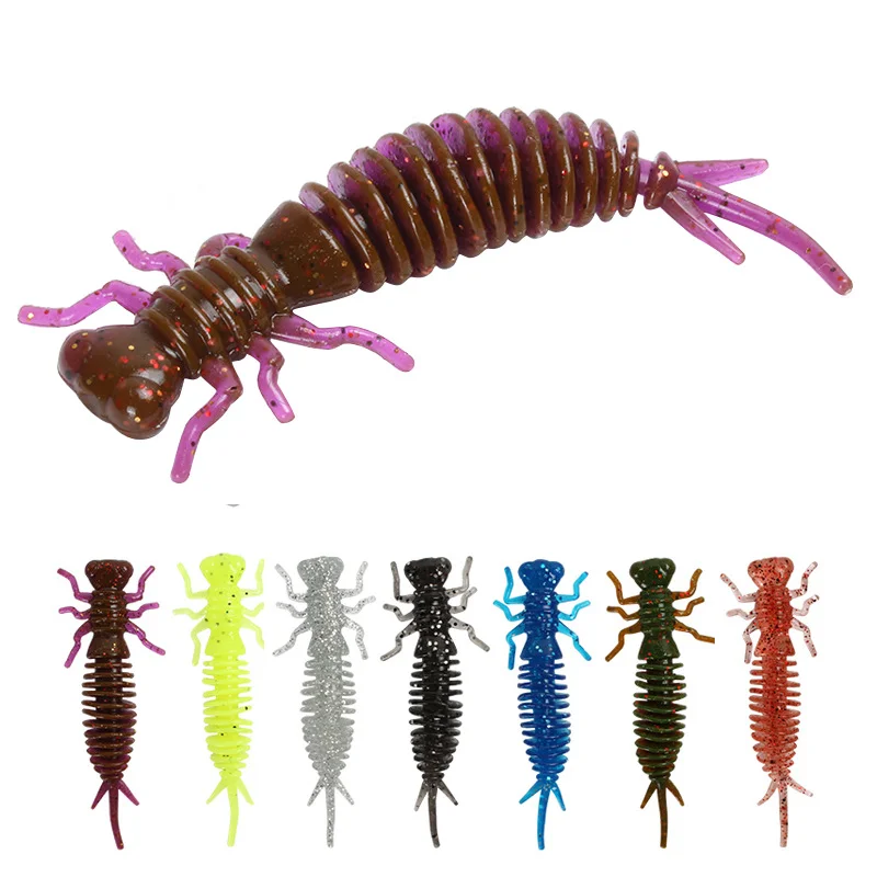 

Soft Insect Fishing Lure 5.5cm 7.5cm 10cm Insects Soft Bait, 18 colors
