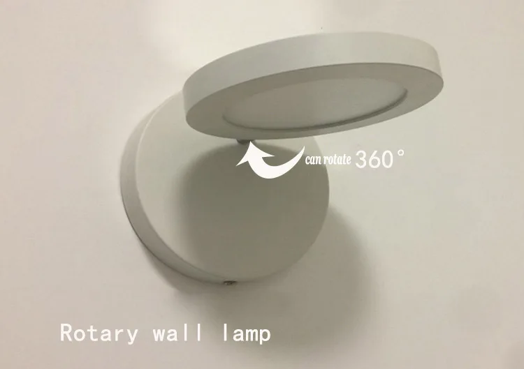 Black white simple modern bedside indoor headboard reading recessed led mirror adjustable wall lamp
