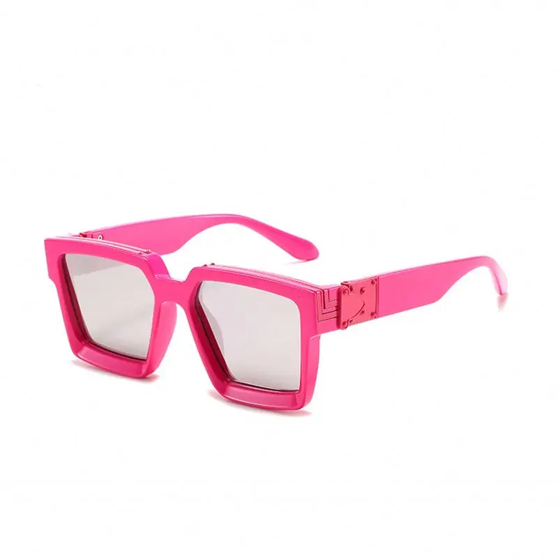 

Hot Sale Fashion 2021 Men Women Square Oversized UV400 Black Big Frame Shades Brand Names Sunglasses