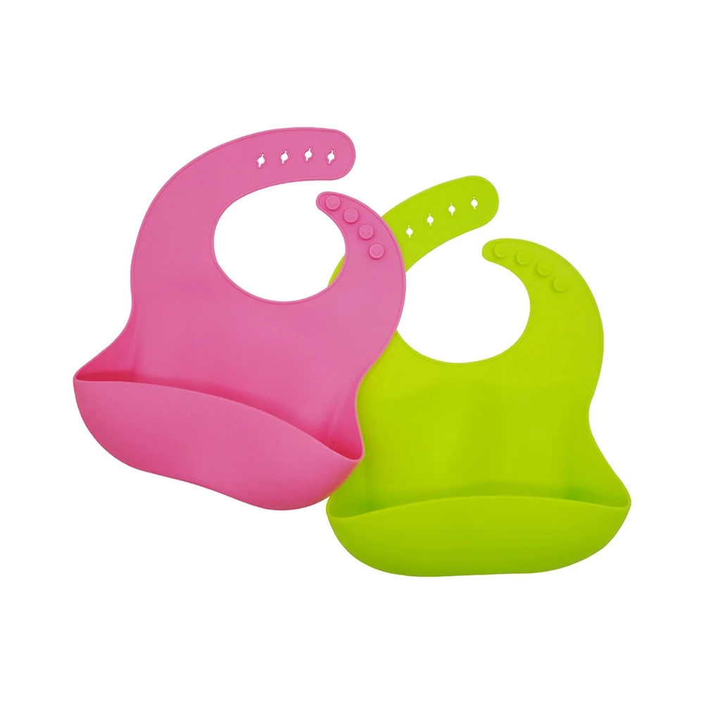

FDA Approved Soft Toddler Feeding Waterproof Silicone Baby Bibs, Pantone color