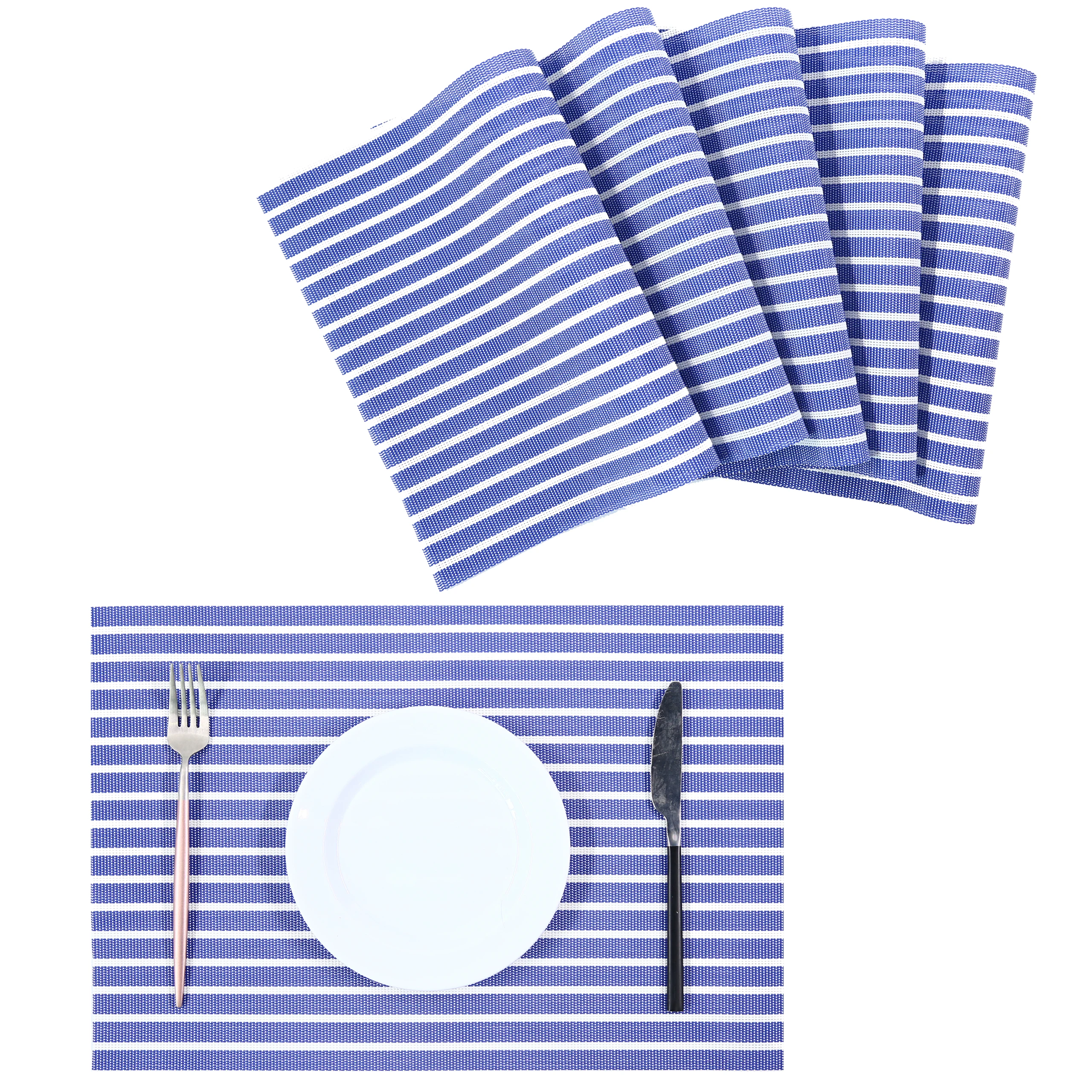 

Tabletex PVC Woven Placemats Customized Size Plastic PVC Vinyl Woven Hot Food Placemat Dining Table Mat Restaurant