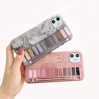 

Dropshipping Luxury Sexy Makeup Eye Shadow Box Case For iPhone 11 Pro Max/11Pro/11/XS MAX/XS IMD Glossy New Rose Gold Back Cover