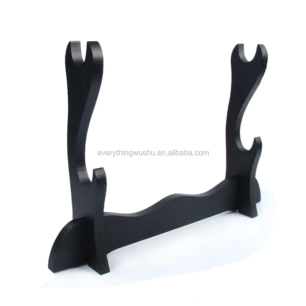 Black Wood Wall Mount Samurai Sword Katana Holder Stand Hanger Bracket Rack Display 1/2/3 Layer 4.9