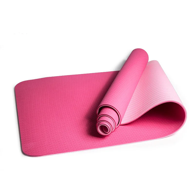 

Home exercise equipment fitness sports fashion yoga mats custom tpe yoga mat, Pink