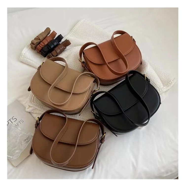 

High Quality Small Long Strap shoulder Bags Latest Retro Pu Leather Messenger Bag For Women, 4 colors