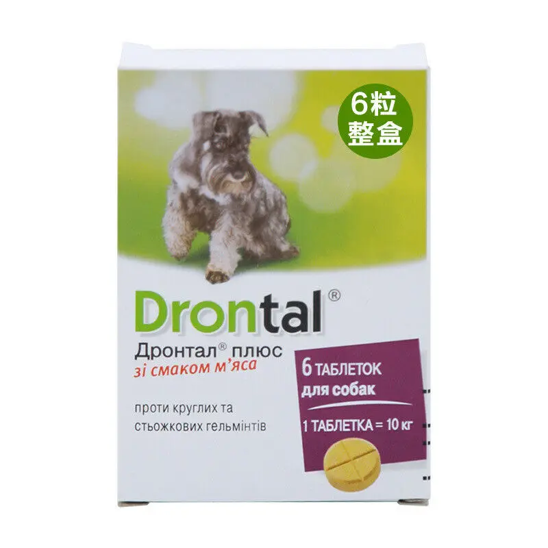 

Drontal Plus For Dogs 6 Tablets Russian version