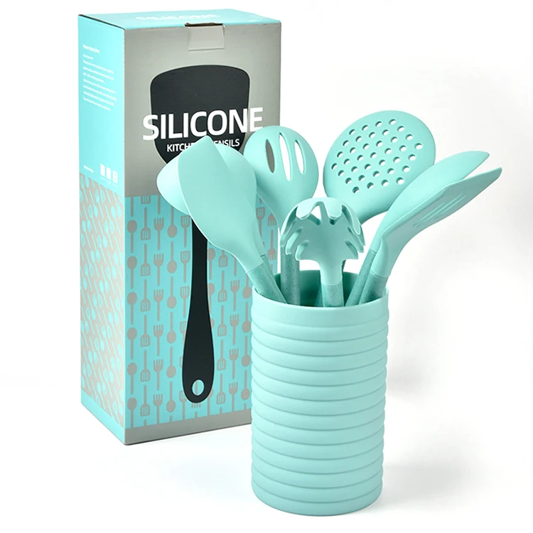 

Hot Sell Shipping To Kitchen Accessories Tools Silicone Kitchenware Cookware Sets Cooking Spoon Spatula Set