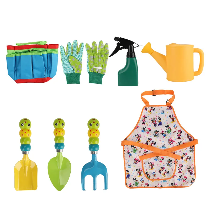 

kids personalised sized garden gardening tool and accessories set punch for kids