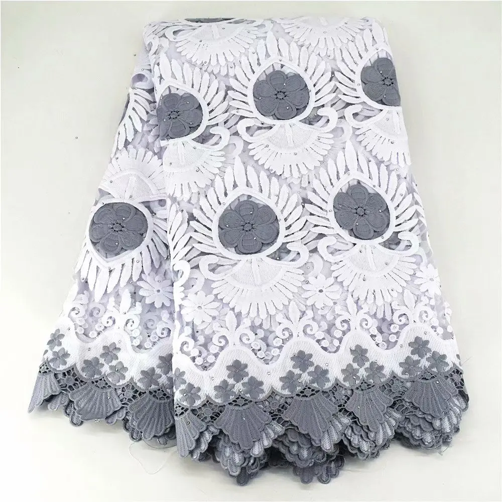 

The latest high quality mesh fabric embroidered lace diamond lovely style party party in Nigeria, Cupion