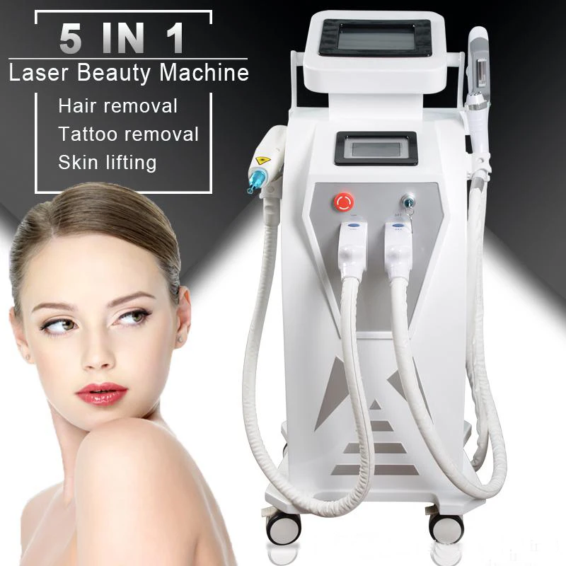 

2021 multifunction ipl laser hair removal nd yag laser tattoo removal machine rf face lift elight opt shr