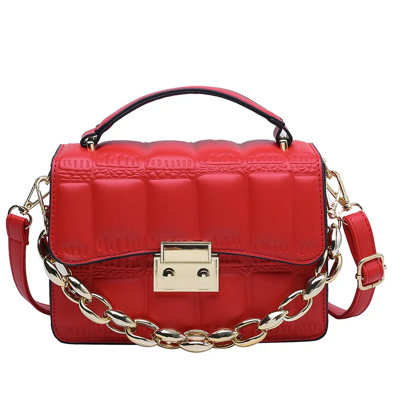 

Wholesale Luxury Brand Multi Color Female Crossbody Handbags Metal Chain Women Shoulder Bags Ladies Purses Pu Leather Woman Bags, White,yellow,red,khaki,green,blue,black,pink