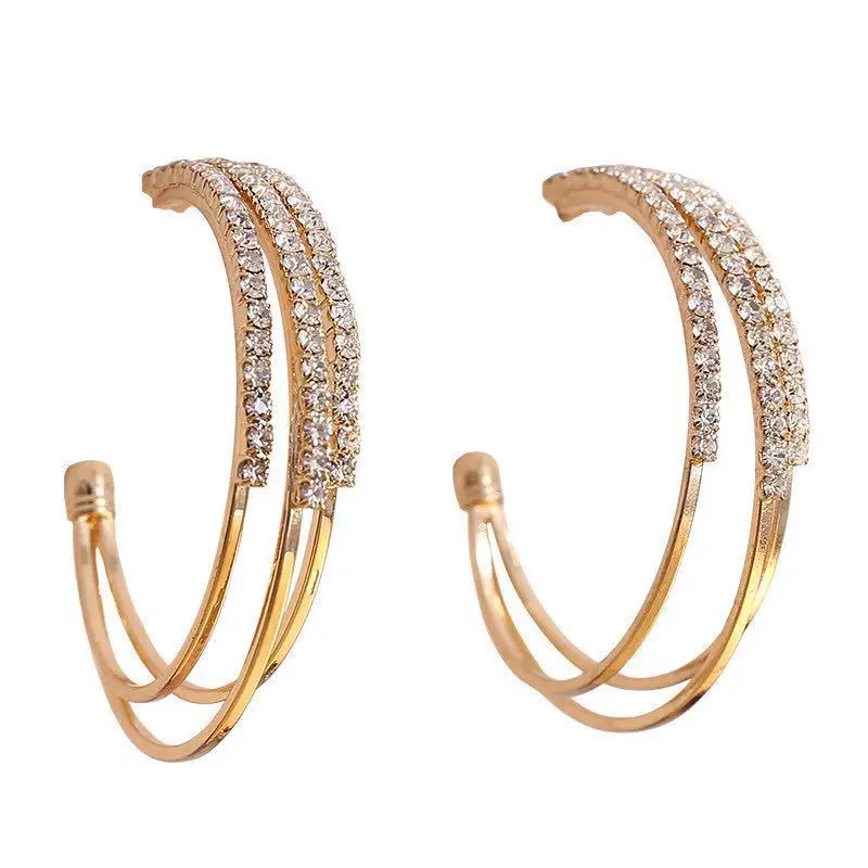 

Cheap Hot Sale Top Quality Gold Alloy Statement Fashion Earrings