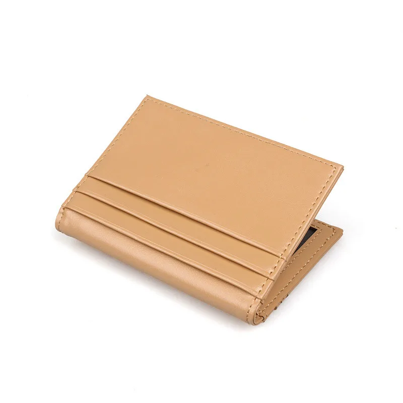 

LCH-006 New Anti-magnetic ID Card Sleeve Simple Solid Color Double-sided RFID Leather Work Card Holder