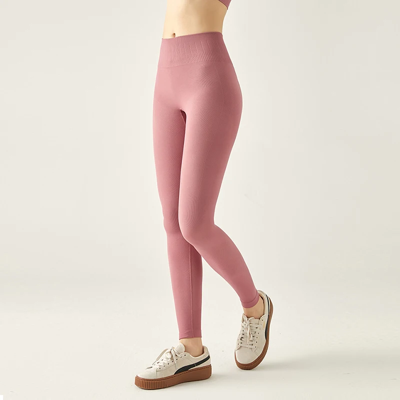 

Women's Running Fitness High Waist Exercise Tight Yoga Pants, Pink;yellow;black