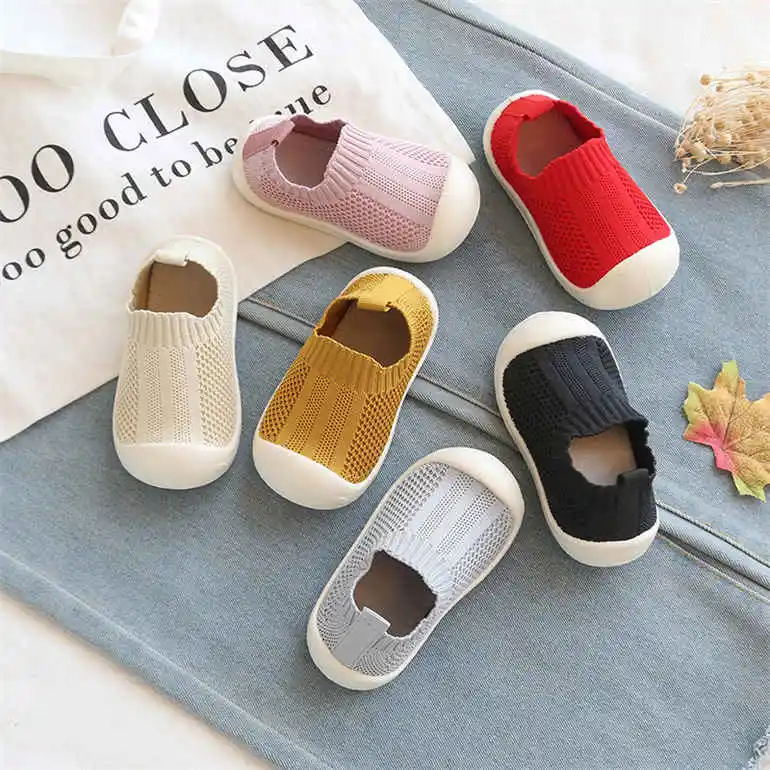 Wholesale Hot Sale Rubber Soles Flying Woven Kids Shoes Socks Non Skid ...